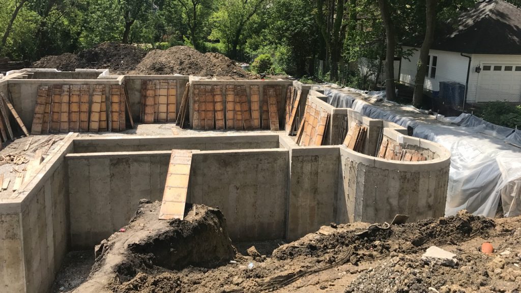 Custom Foundation With Radius Walls 